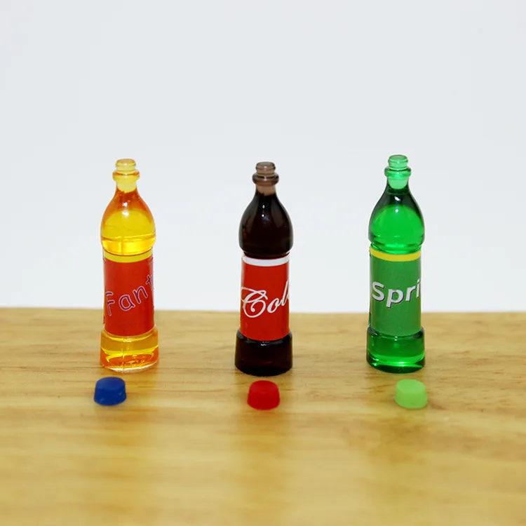 3 шт. кукольный домик бутылка Кола Миниатюрная игрушка кукла еда Кухня Аксессуары