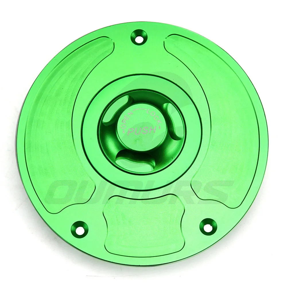 Green OUMURS Мотоцикл с ЧПУ Топливный газовый бак крышка Алюминий для Honda CBR600 900 929 954 1000RR CB600F 900F RVF VFR 400 VTR 1000 RC51 - Цвет: Green