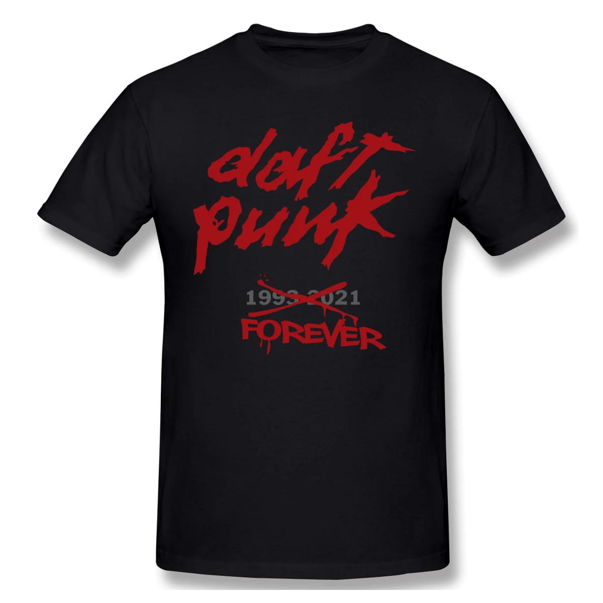 Дафт панк 1993 Forever футболка Camisetas большой Размеры из хлопка с круглым вырезом