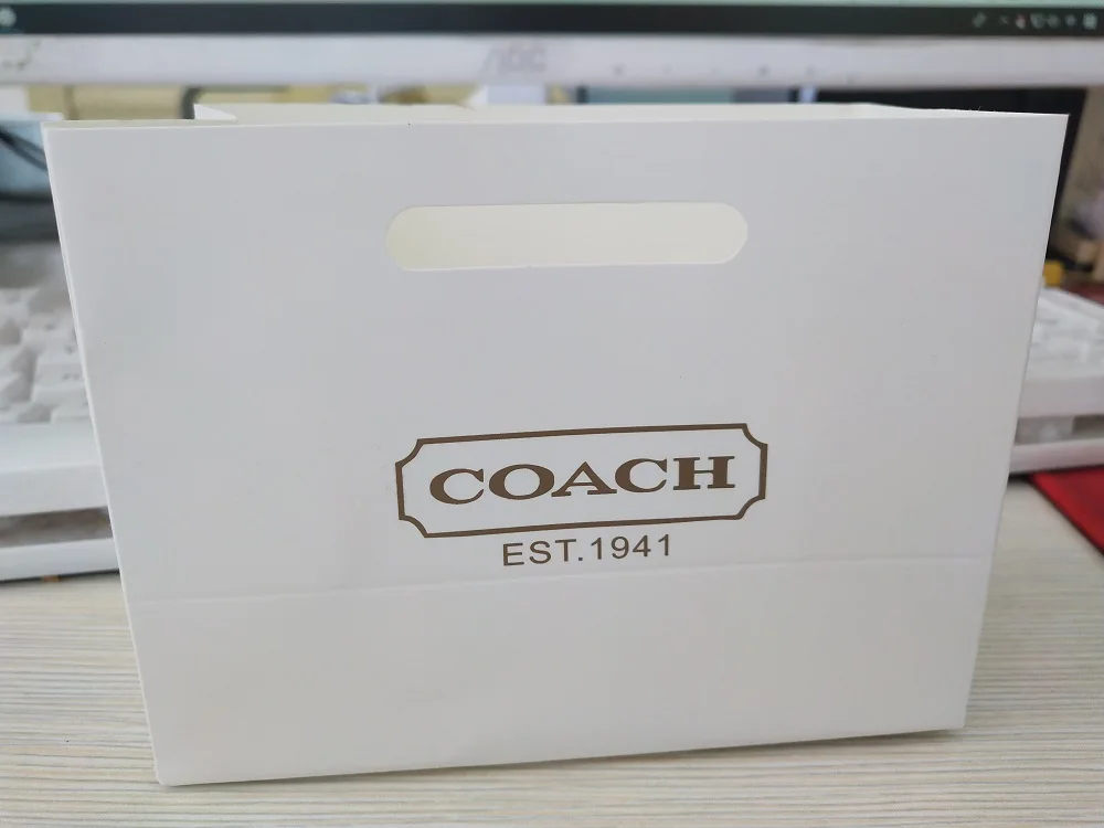 coach 50 шт бумажный пакет, маленький, сумка, зеркальная сумка - Цвет: coach
