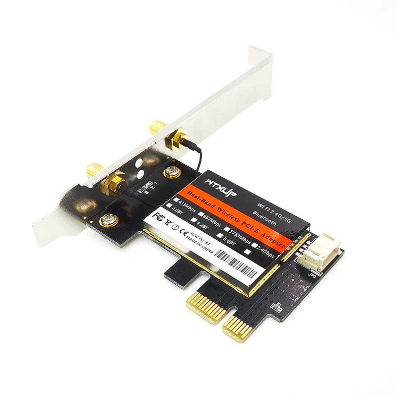 Беспроводной AC 7260 2 4G/5G двухдиапазонный 867 Мбит/с PCI-E X1 X16 Wi-Fi Bluetooth 4.0 7260AC WIFI CARD