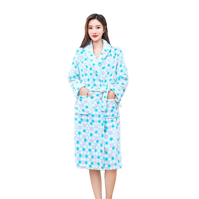 Winter Robe Housecoat Long Sleeve Floral Cotton Sleepwear Lingerie Nighty Kimono Female Robes Warm Plus Size Women Sexy Bathrobe | Женская