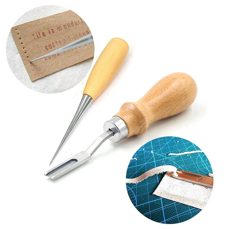 Скидка Набор инструментов для перфорации для кожевенного ремесла, 18 шт., инструмент «сделай сам» с дугообразным резцом, для ремня, 7 размеров (10 мм-40 ...
