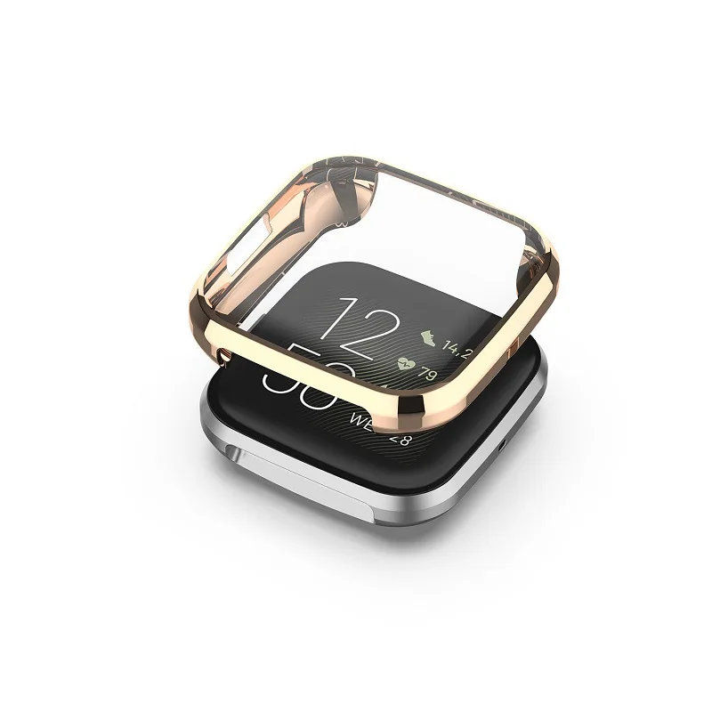 Защитный чехол на весь экран для Fitbit Versa2 Smartwatch с рамкой из мягкого ТПУ защитный