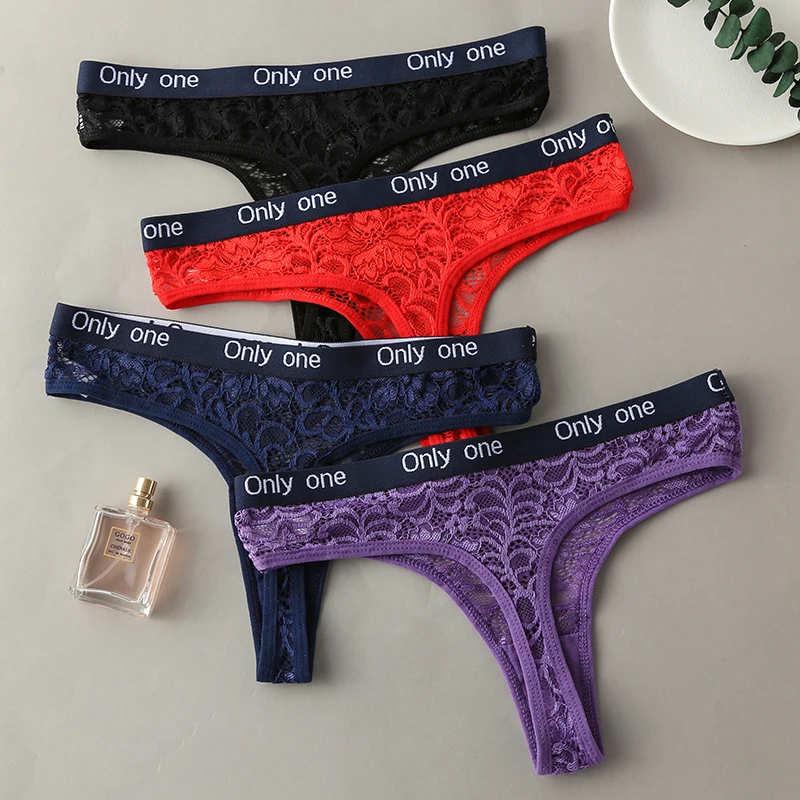 

5Pcs/set Women G-String Underwear BreathableSexy Panties Thongs Solid Lace Briefs Comfortable Pretty Low Waist Intimate Lingerie