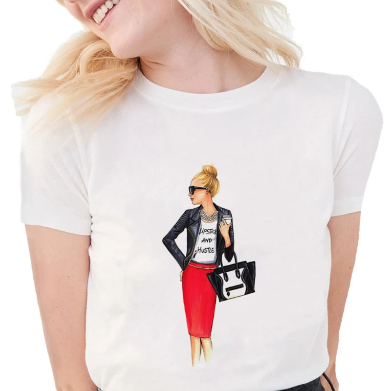 

Cool Girls T Shirts Women Casual White Tops Summer Fashion Casual Harajuku T Shirt Soft Cotton korean style women Tshirts S1819