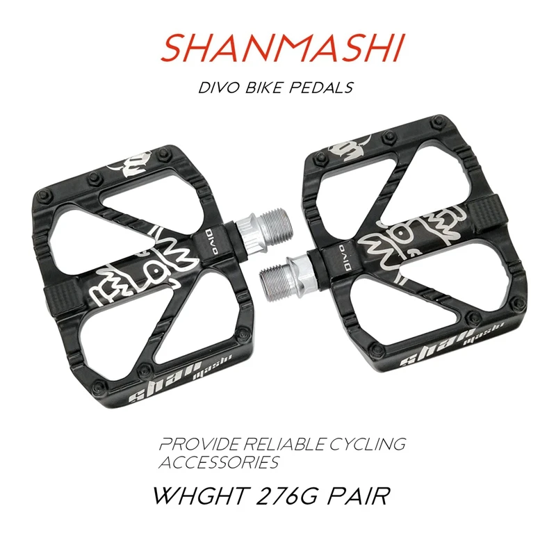 

Hot AD-Shanmashi Bike Pedals No-Slip Ultralight Bicycle Pedal Aluminum Alloy 3 Bearings Pedal for Mountain Road Bike