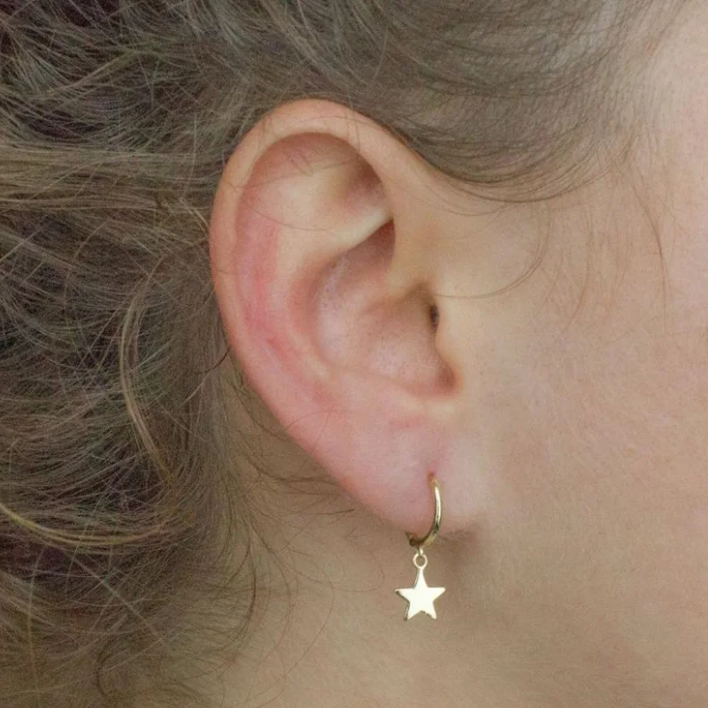 Женские серьги кольца из серебра 925 пробы в минималистическом