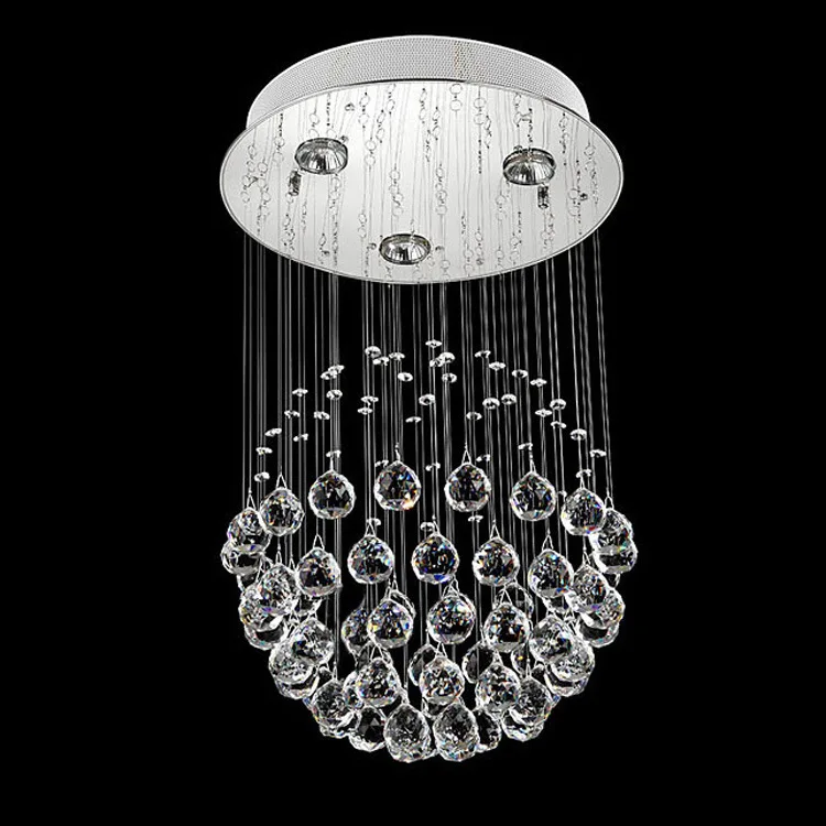 

Modern Crystal Ceiling Light Hanging Lamps Fixtures GU10 90~260V Led Living Room Dinning Room Crystal Ball Lighting