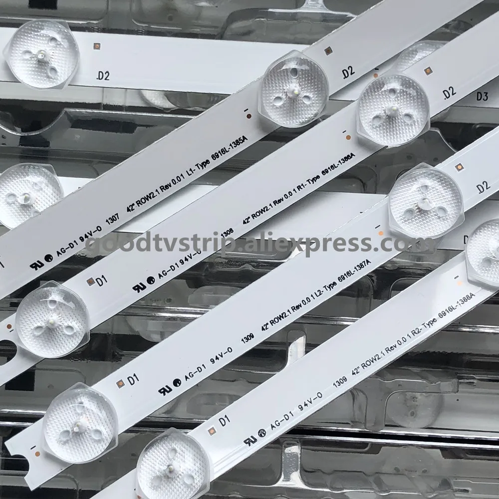 Новинка 100% 10 шт./лот Светодиодная лента для подсветки телевизора LG 42 дюйма ROW2.1