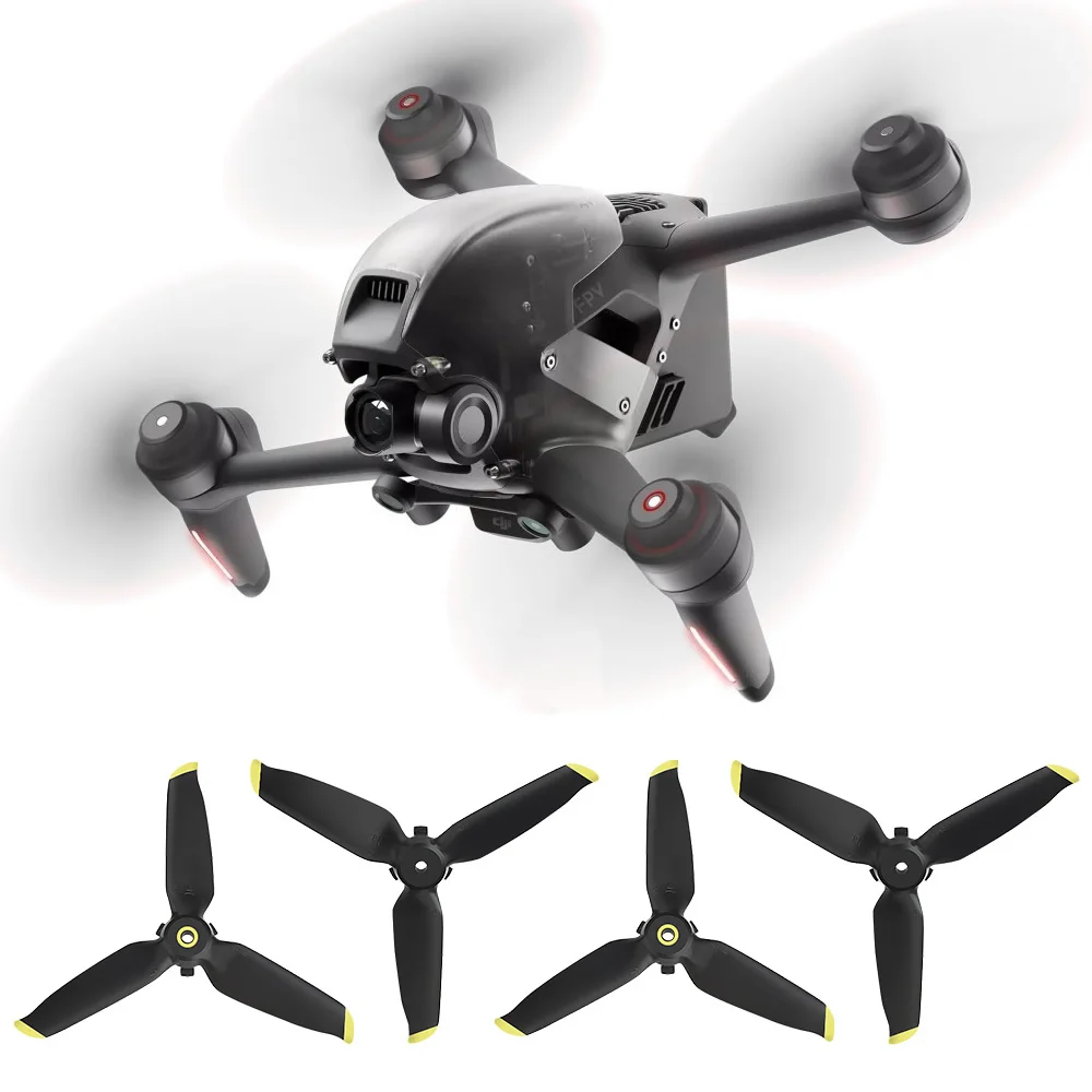 4pcs FPV Combo Drone Three Leaves Propellers for DJI Propeller Quick Release Blade Props Noise Reduction Accessoires | Электроника