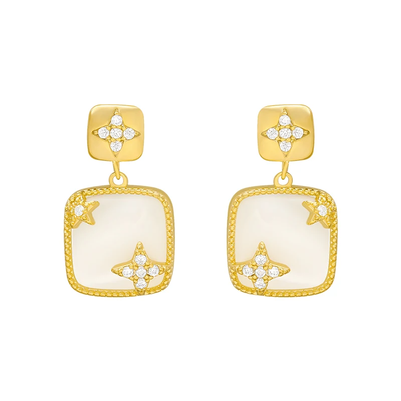 

2021 Fashion Geometric Crystal Pendant Earrings for Women New Simple Statement Earrings Jewelry Accessories Anniversary Gifts