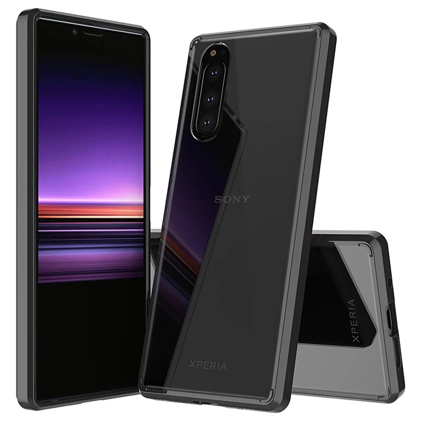 Мягкий силиконовый чехол из ТПУ/поликарбоната для Sony Xperia 5 Fundas Coque противоударный