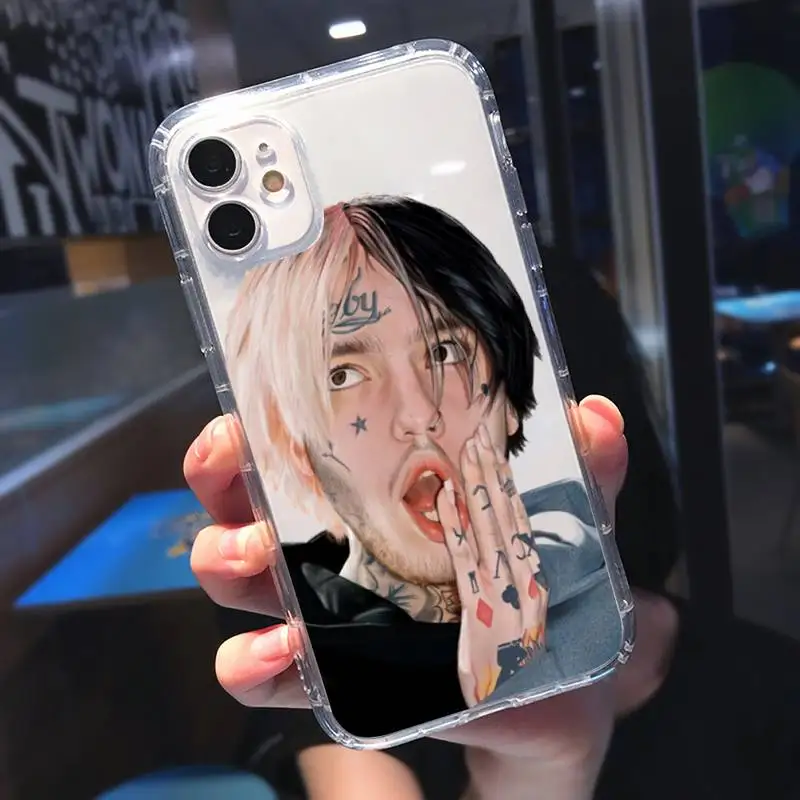 

Lil Peep Rapper boy funny mobile Phone Case Transparent for iPhone 6 7 8 11 12 s mini pro X XS XR MAX Plus