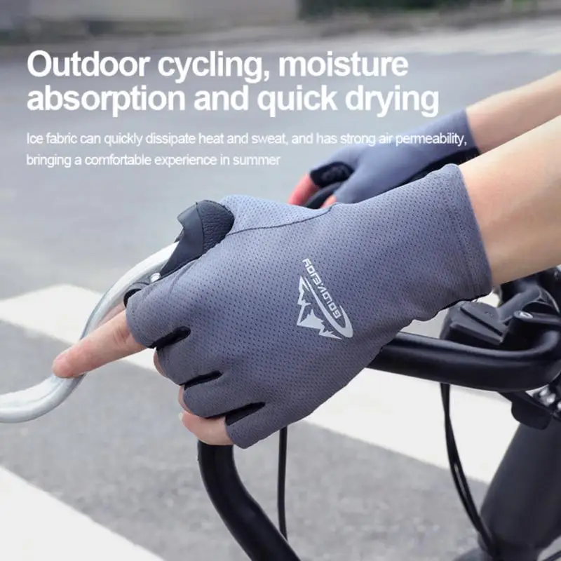 

Велосипедные перчатки Golovejoy, Нескользящие дышащие перчатки с пальцами, силикон, из ледяного шелка, для рыбалки, для активного отдыха, скалол...