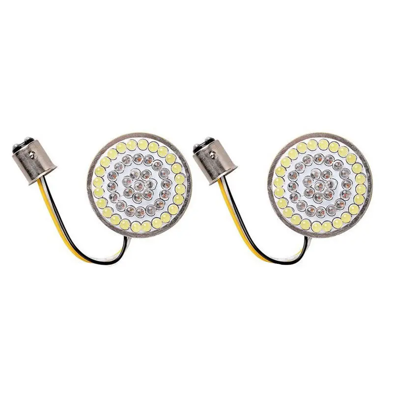 Мотоцикл 1157 Белый DRL Янтарный указатель поворота светодиодный вставки дымовой