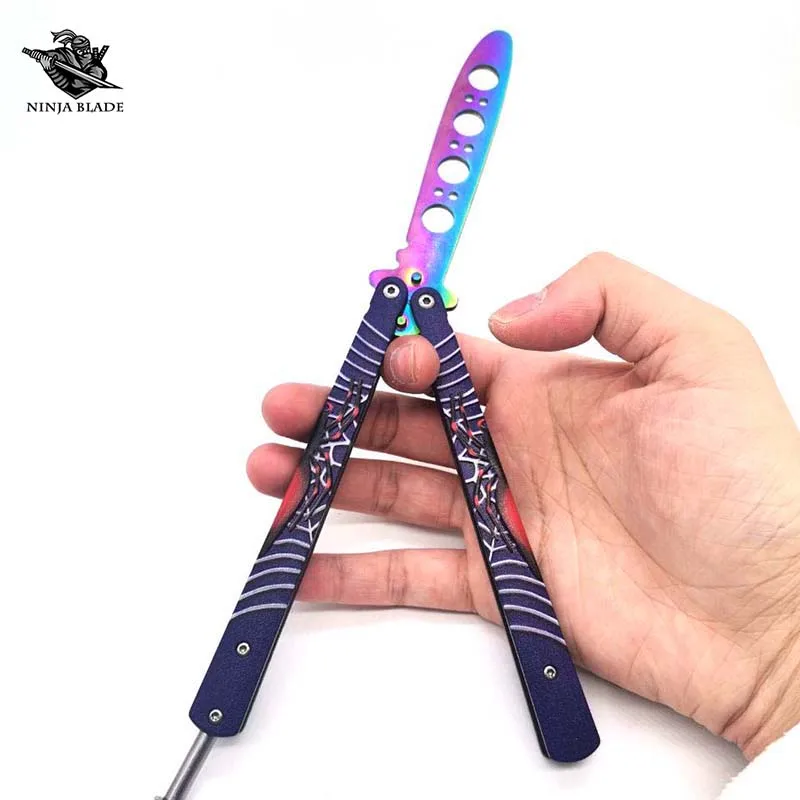 Тренировочный нож-бабочка для тренировки тарантула паук балисонг тупое лезвие