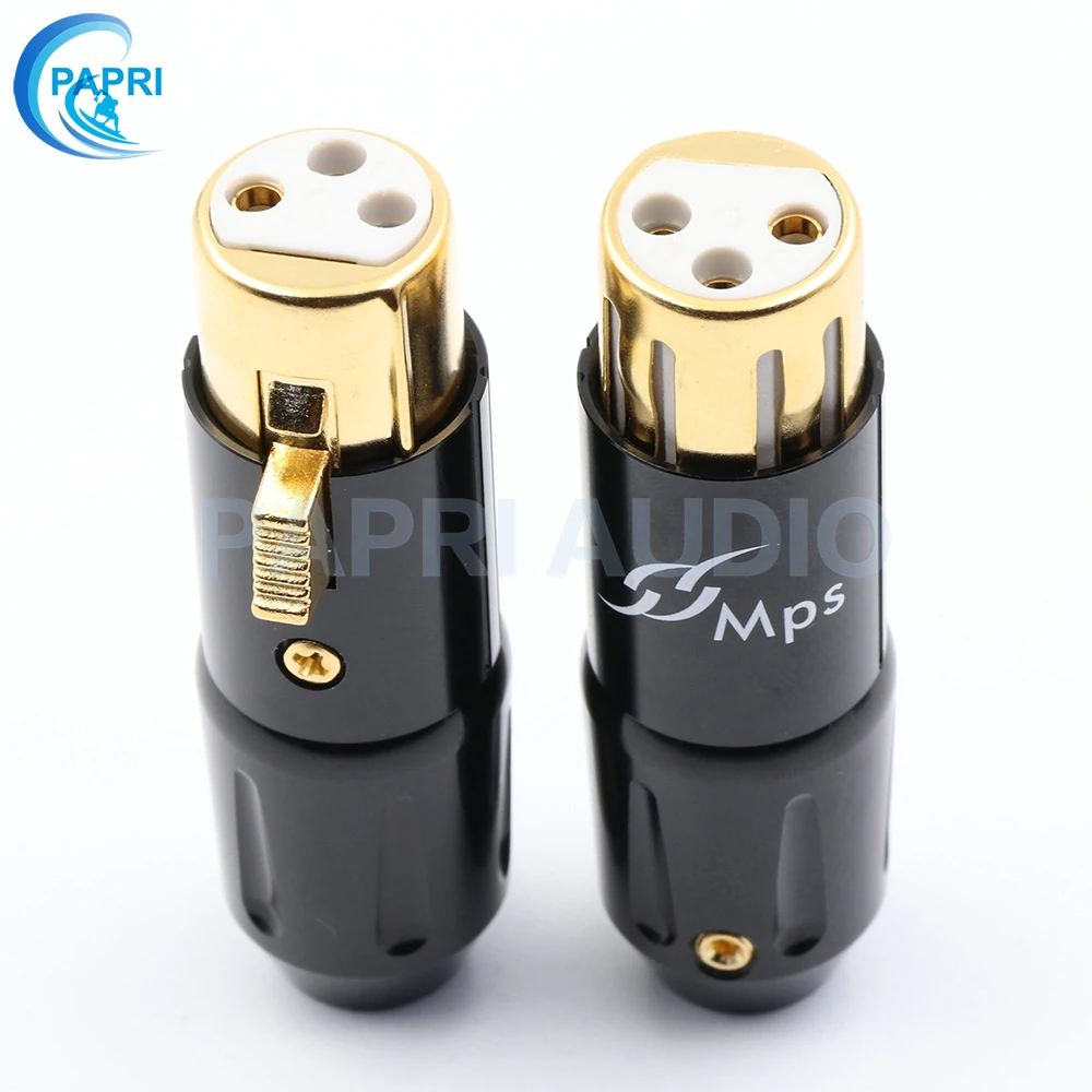 Высококачественный 3pin штекер 24K позолоченный гнездо XLR для микрофона|high end|balanced