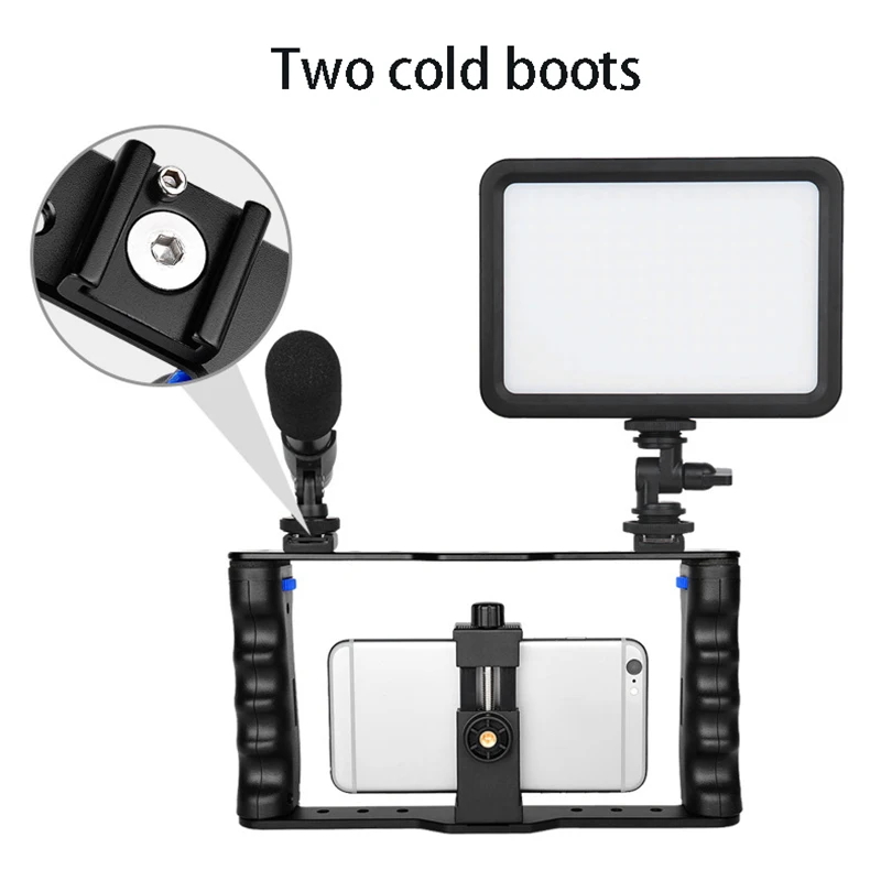 Стабилизатор для смартфона с двумя ручками ручной портативный металлический