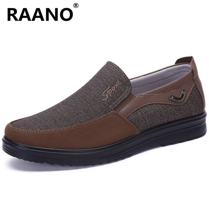 Мужские парусиновые туфли удобная повседневная обувь на плоской подошве большой