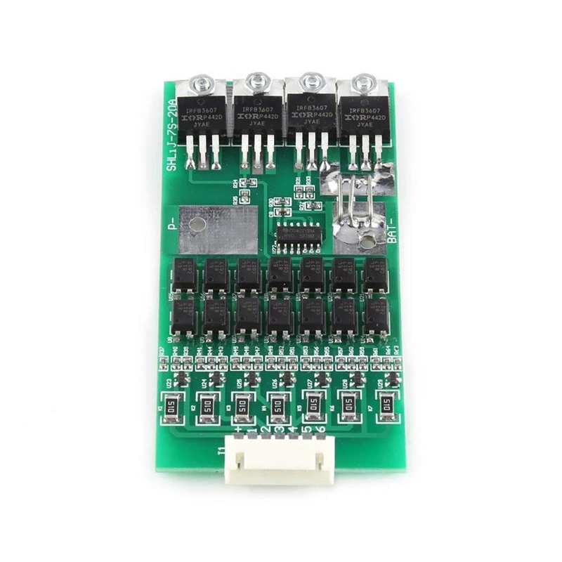 Lithium Battery Protection Board 7S 24V 20A Bms With Balance Function | Электроника