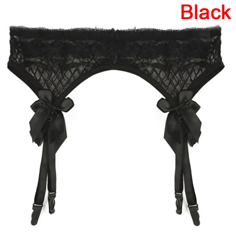 

4 Colors Women Lace Thigh-Highs Stockings Suspenders Garter Belt Suspender Set Lingerie