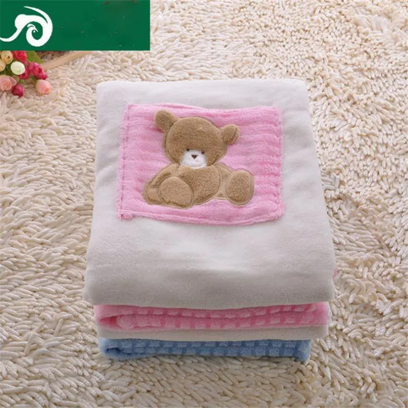 Голубое и розовое одеяло для новорожденных 100*75 см квадратное хлопковое теплое