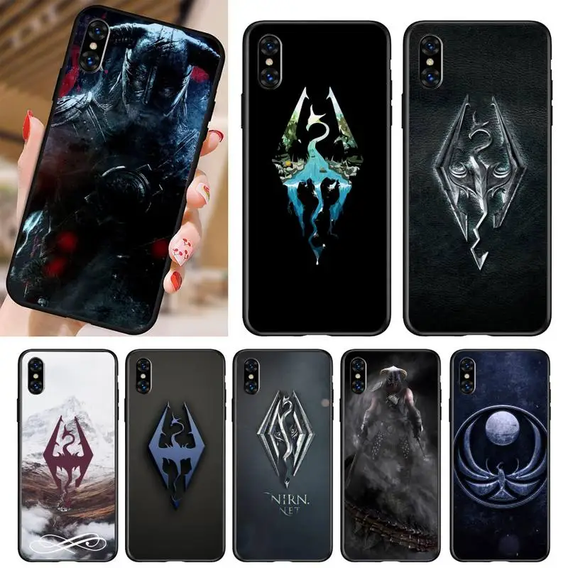 

The Elder Scrolls V Skyrim Phone Case For Iphone 5 5s se 6 6s 7 8 11 12 X Xs Xr Pro Plus Max Mini