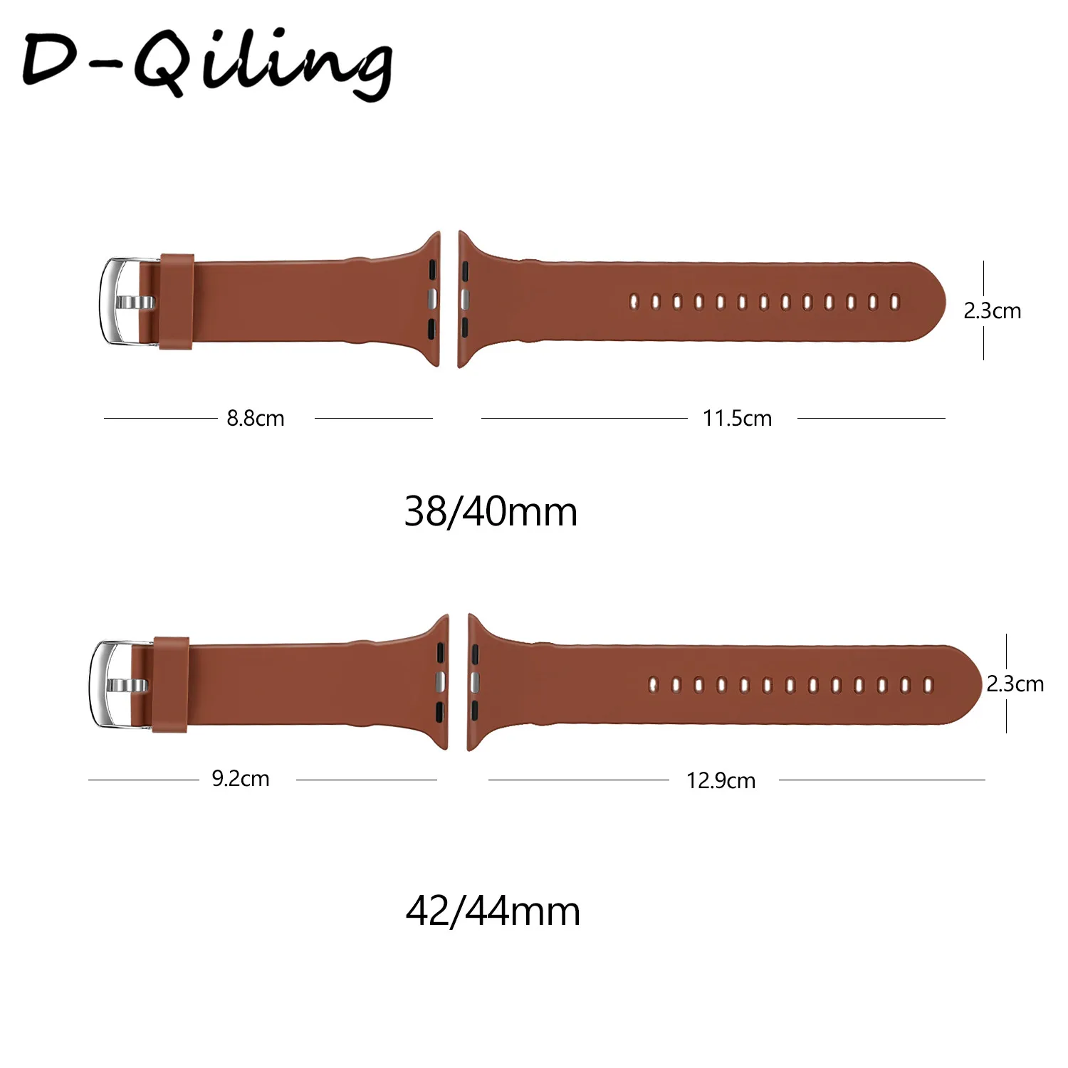 Силиконовый ремешок D Qiling для часов Apple Watch 38 мм 42 40 44 iWatch 2 3 4 сменный
