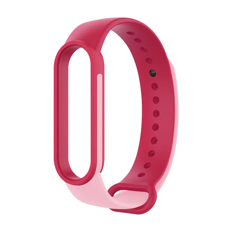 

1PC Contrasting Color Strap Suitable For Mi Band 6 Strap TPU Adjustable Wristband Colorful Matching Replacement Sports Wristband