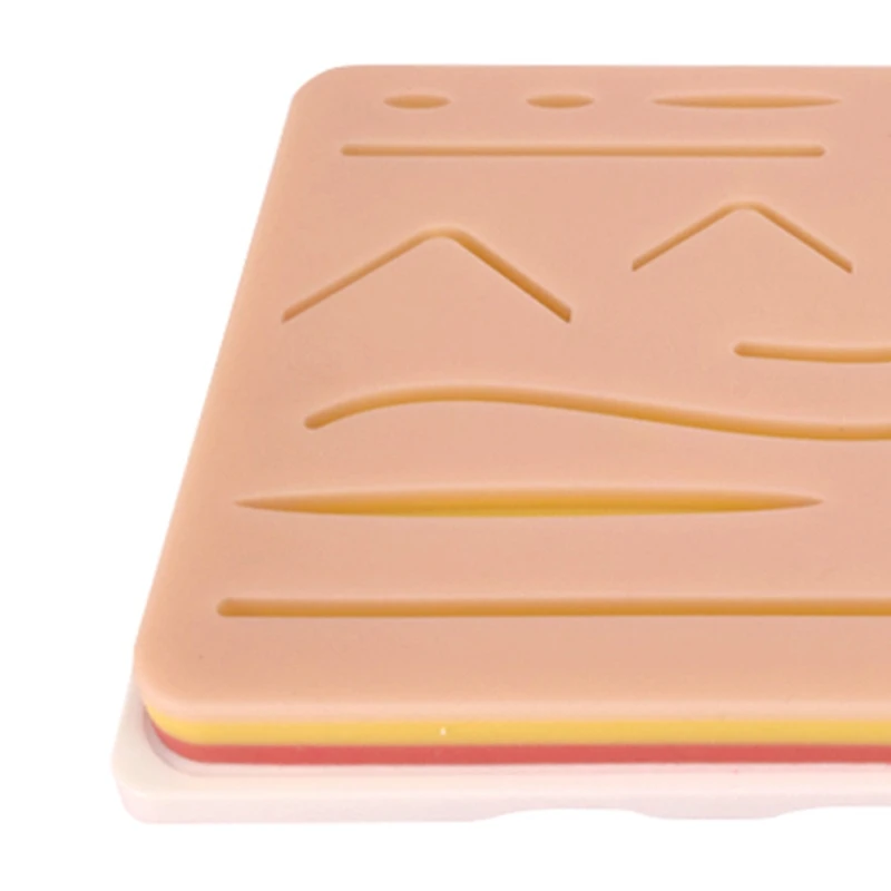 Multi-Wound Suture Module Silicone Practice Simulation Skin Block |