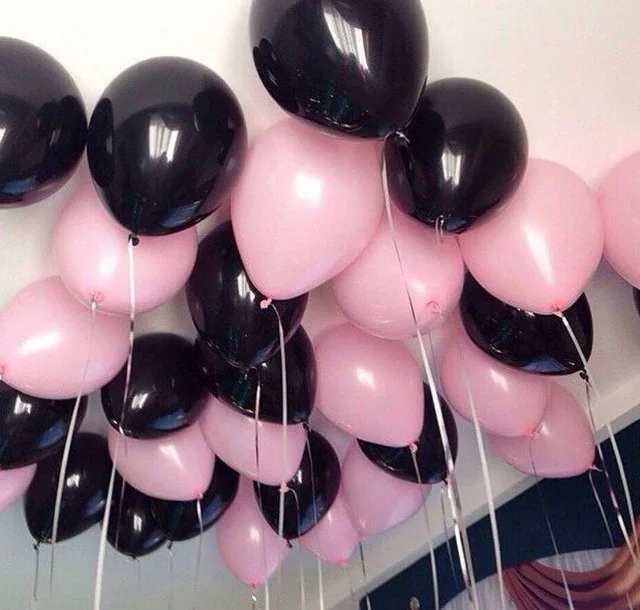 10 шт. дюймов 2 3g черный латексные шары гелий воздушный шар надувные свадебные