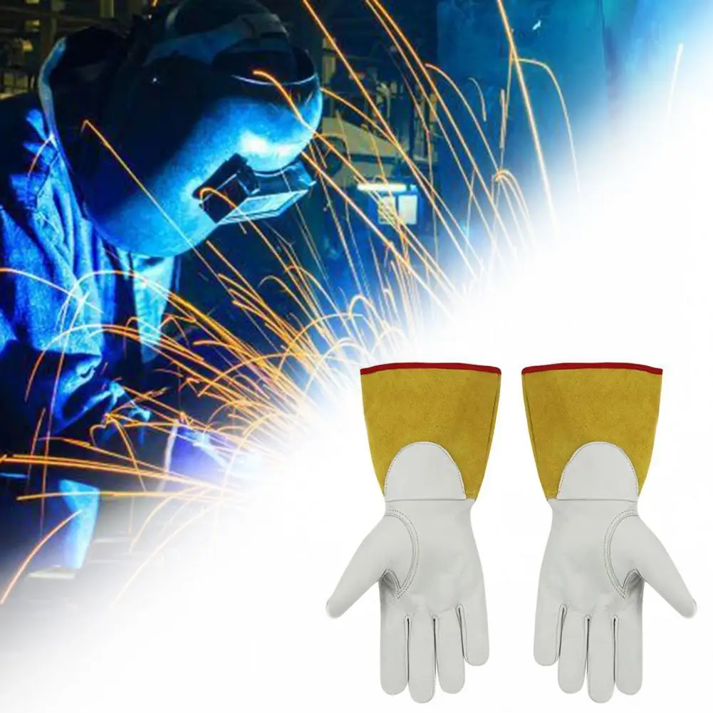 

Рабочие перчатки из воловьей кожи с защитой от ожогов/против скольжения/против барбекю перчатки товары для кемпинга/барбекю