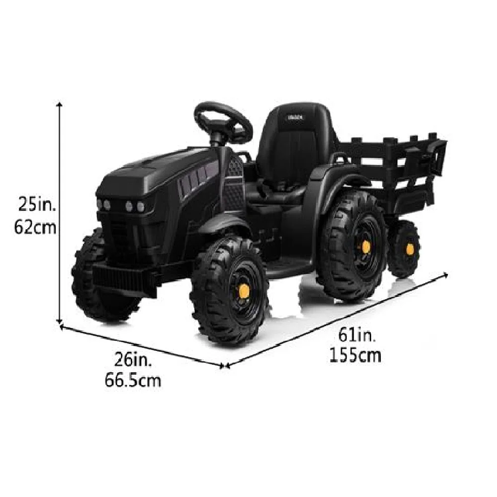 

LZ-925 Farm Lawn Detachable Trailer Kids Ride On Car With Rear Bucket, Storage Space, MP3 Player, Radio For Children 3 To 8 Year