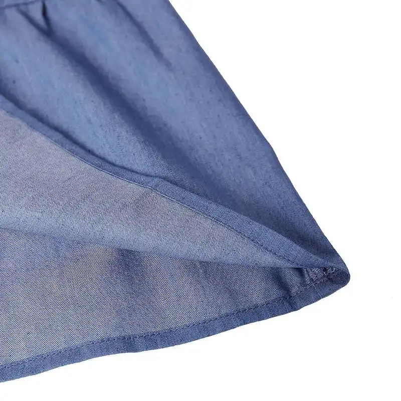 Женское джинсовое платье ZANZEA размера плюс синее повседневное летнее с коротким