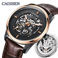 cadisen2019 top brand mens mechanical watch luxury hollow mens automatic watch military business leisure 5atm waterproof