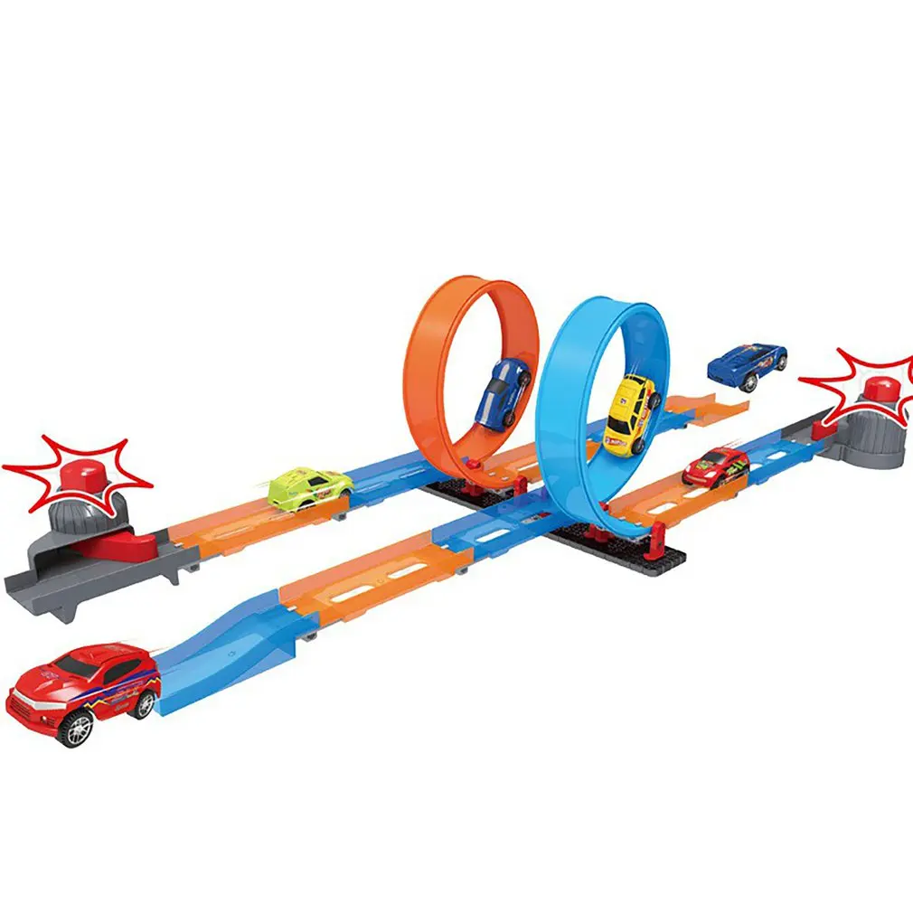 

Hot Racing Track Toy Sets Car Building Blocks Indoor Model Children's Gift Kids Portable Track Toy Sets
