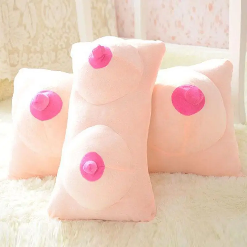 Плюшевая подушка большая женская грудь игрушка пенис член Подушка пара Забавный