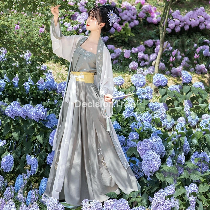 2021 Женские китайские танцевальные костюмы династии песни ханьфу традиционное