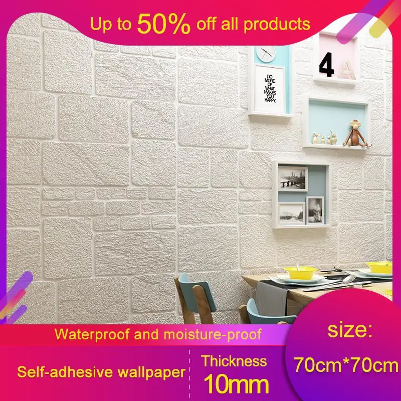 Самоклеящиеся 3D-обои толстые наклейки на стену из песчаника с рисунком кирпича