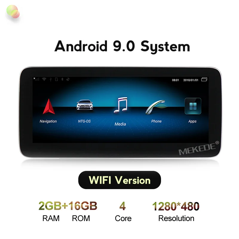 2G 16G WIFI 10,2" ips экран Android 9,0 автомобильный Dvd Navi проигрыватель для Mercedes benz C Class W204 2008-2010 автомобильный мультимедийный плеер - Цвет: 2G 16G WIFI