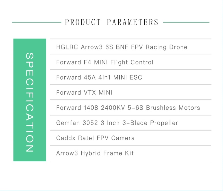 HGLRC Arrow3 152 мм 3 дюйма F4 OSD 4S/6S Мини FPV самолет PNP BNF с 45A ESC Caddx Ratel 1200TVL камера RC Квадрокоптер Дрон