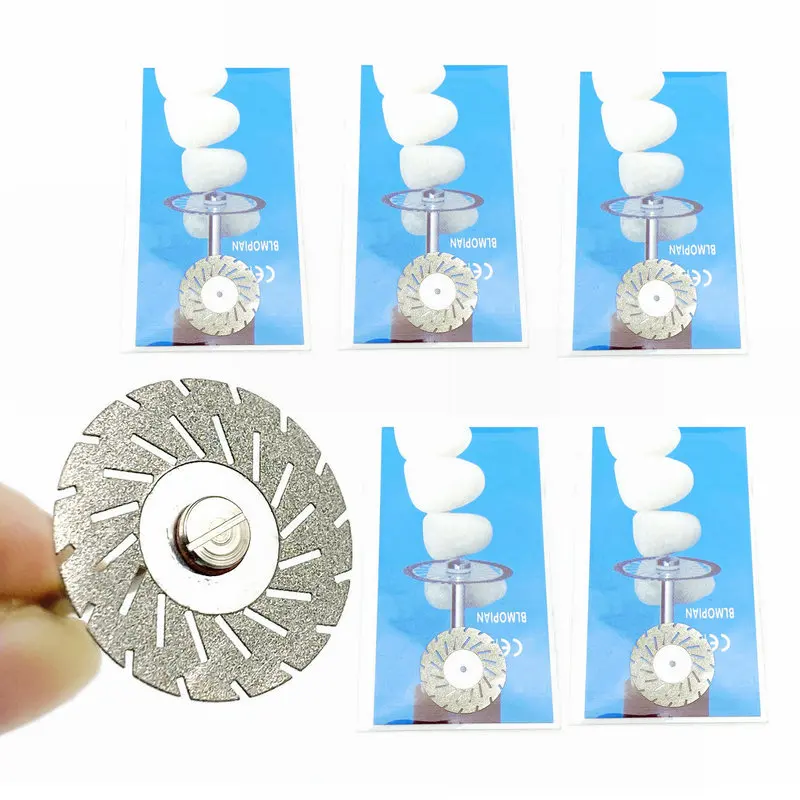 5 шт./компл. стоматологический Алмазный диск резак Двусторонняя Грит резки