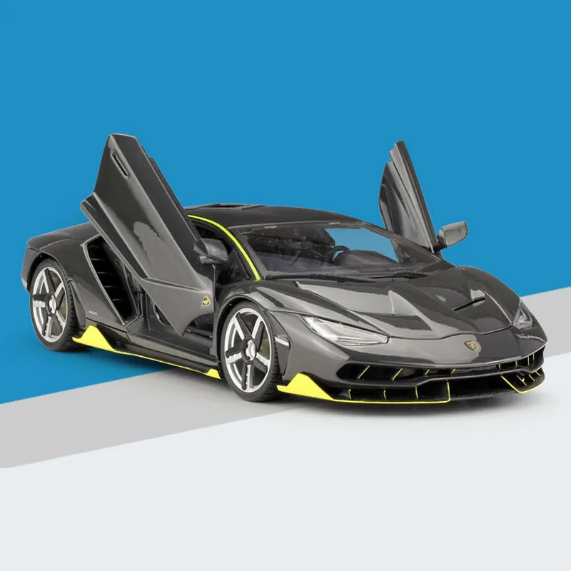 Maisto LP770 Сентенарио литая под давлением модель автомобиля 1:18 из металлического сплава Высокая симуляция автомобилей с базой Игрушки для мальчиков подарки для мальчиков - Цвет: Gray with box