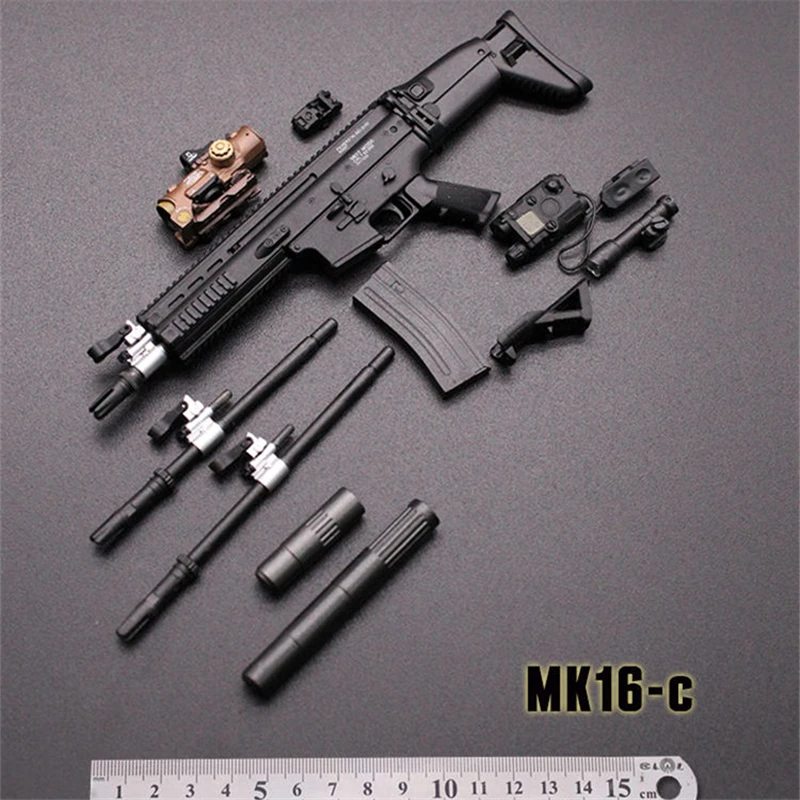 1/6 весы 4 стиля MK16 автомата Солдат Рисунок аксессуар оружие Модель сборки
