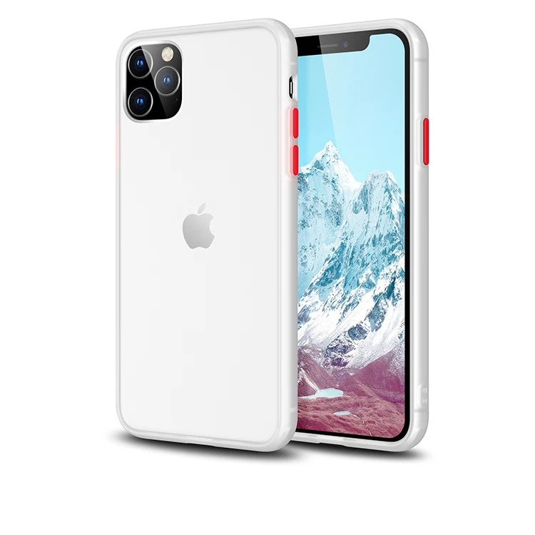 Transparent Полупрозрачный матовый чехол для iphone 11 Pro Max, силиконовый бронированный цветной Твердый чехол для iphone 7 8 plus x xs, чехлы для Max XR coque - Цвет: Transparent