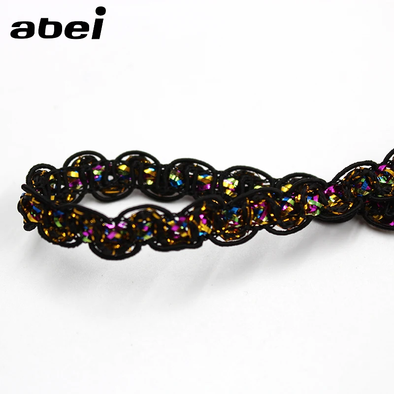 Кружева S-образные с блестками красные синие зеленые для танцевальных костюмов 20