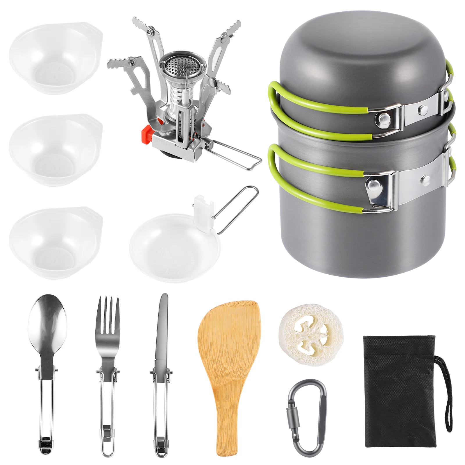 

LIOOBO 1 Набор Прочный переносной набор для кемпинга, портативный набор для приготовления пищи для пикника