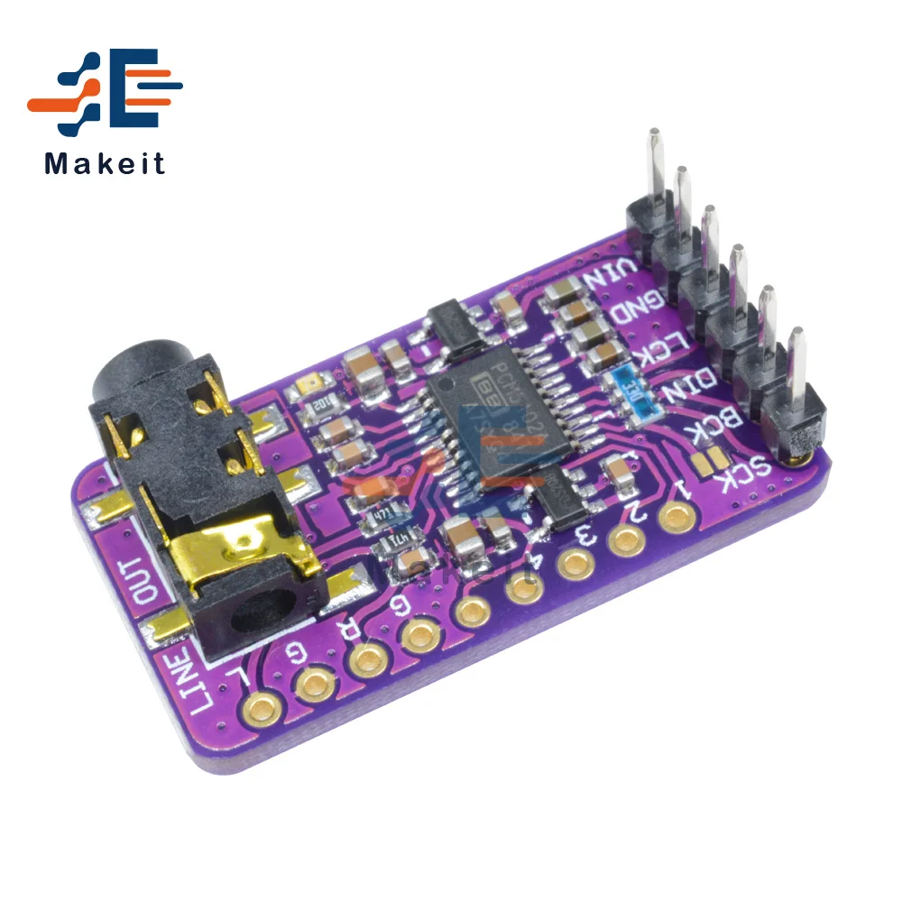 Модуль декодера ЦАП PCM5102 цифровой аудиоплеер с интерфейсом I2S для форматов Raspberry Pi