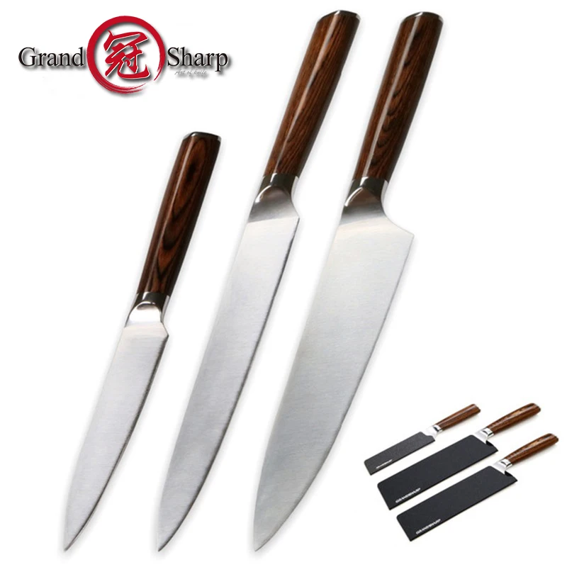 Набор кухонных ножей GRANDSHARP 3 шт. универсальные кухонные ножи для нарезки шеф
